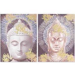 Dkd Home Decor Buddha Orientalsk (60 x 3 x 80 cm) (2 enheder) Billede