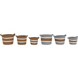 Dkd Home Decor "Korg set Fibrer (33 x 33 x 26 cm) (2 antal) Korg