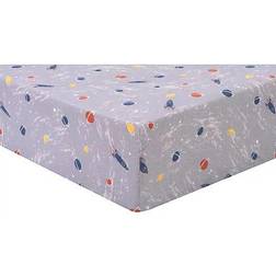 Trend Lab Outer Space Planets Deluxe Flannel Crib Sheet 28x52"