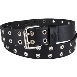 Dickies Women's Leather Double Grommet Belt - Black