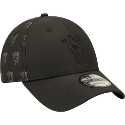 New Era Manchester United Club Allover Print 9Forty Adjustable Hat - Black