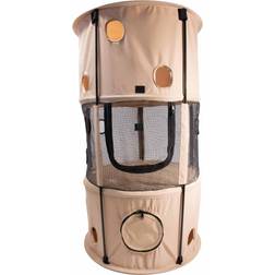 Petlife Climber-Tree Play-Active Travel Collapsible Lightweight Kitty Cat Tree House Lounger