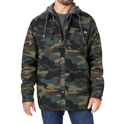 Dickies Hydroshield Duck Hooded Shirt Jacket - Hunter Green Camo