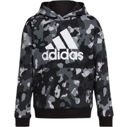 Adidas Camo Allover Print Pullover Hoodie - Black (GA8000)