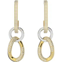 Swarovski Dextera Drop Earrings - Gold/Silver/Transparent