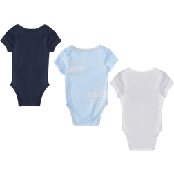 Adidas Infant Short Sleeve Lap Shoulder Bodyshirt 3-pack - White (GA8837)