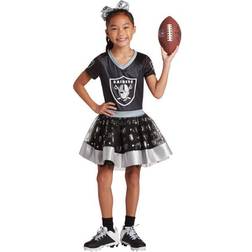 Jerry Leigh Girls Youth Las Vegas Raiders Tutu Tailgate Game Day V-Neck Costume Black