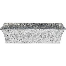 Achla Designs Rectangular Embossed Floral Pattern Planter Box 21.59x60.96x15.24cm