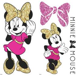 RoomMates Disney Minnie Mouse Giant Peel & Stick Wall Decals with Glitter