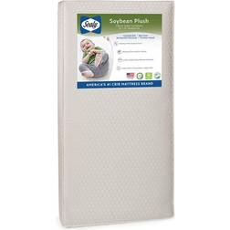 Sealy Soybean Plush Crib and Toddler Mattress 27.2x51.6"
