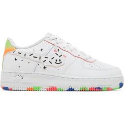 Nike Air Force 1 LV8 GS - White/White/Total Orange/White