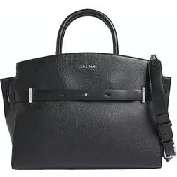 Calvin Klein Medium Code Tote Bag - Black