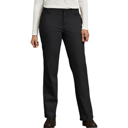 Dickies Women's Curvy Fit Straight Leg Pants - Black