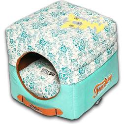 Petlife 'Floral-Galoral' 2-in-1 Collapsible Squared Dog and Cat Bed