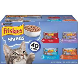 Friskies Shreds In Gravy with Beef and Turkey Flavor Food Variety Pack