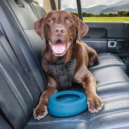 Kurgo Splash Free Wander Dog Water Bowl Coastal
