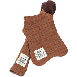 Touchdog JB4BRLG 2 2-in-1 Windowpane Plaided Dog Jacket with Matching Reversible Dog Mat