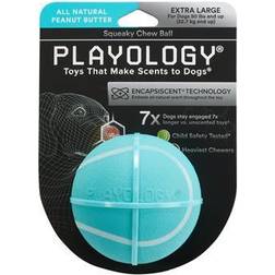 Playology All Natural Peanut Butter Scented Squeaky Chew Ball Dog