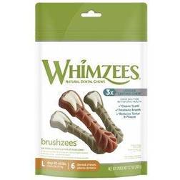 Whimzees Large Toothbrush Dog Treats 6 Count 2 Pack