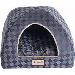 Armarkat Cave Cat Bed with Checkered Pattern