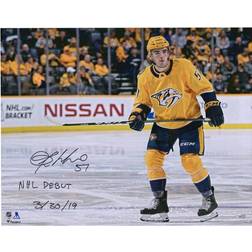 Fanatics Dante Fabbro Nashville Predators Autographed Skating Photograph with NHL Debut 3/30/19