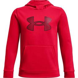 Under Armour Boy's Big Logo Fleece Hoodie - Red