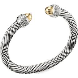 David Yurman Cable Classics Bracelet - Silver/Gold/Diamonds