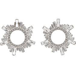 Amina Muaddi Begum Earrings - Silver/Transparent