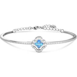 Swarovski Silver-Tone Crystal Sparkling Dance Bangle Bracelet Female