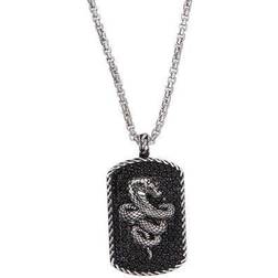 Effy Men's Sterling & Spinel Snake Pendant Necklace