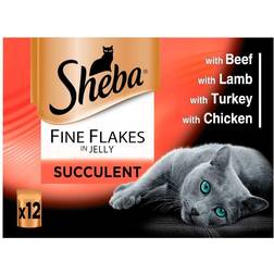 Sheba Fine Flakes Cat Pouches Succulent Collection in Jelly