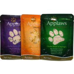 Applaws 12x70 gr Multipack Sobres De Comida Húmeda En Caldo Para Gato De Pollo