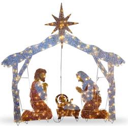 National Tree Company Crystal Splendor Nativity Set White Decoration 130.8cm