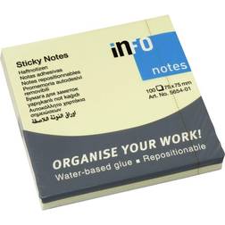 Staples Notes INFO NOTES 75x75mm gul