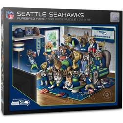 YouTheFan NFL Seattle Seahawks Purebred Fans Puzzle-A Real Nailbiter (500-Piece)