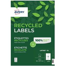 Avery Recycled Parcel Labels 8 Per Sheet White Pack of 120 LR7165-15