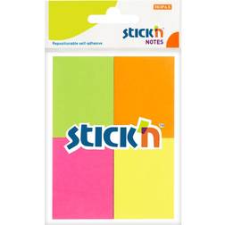 BNT Stick'N notes selvklæbende 38x50mm i 4 neon farver