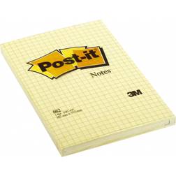 3M Post-it Memoblokke kvadreret 102x152 gul