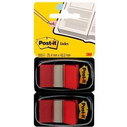 Post-it Index Standaard 25.4 x 43.2 mm Rood 2x 50 Tabs