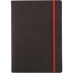 Oxford Anteckningsbok Black n´Red A5, soft, linjerat