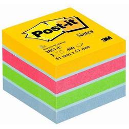 3M Post it Ultra Cube 76 x 76mm Assorted Neon Colours