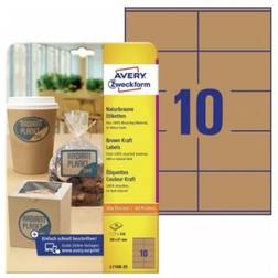 Avery Etiquette Couleur Kraft 105 x 57 mm