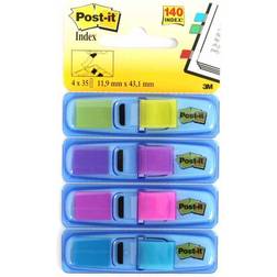 3M Post It Index Tabs 43x12mm 140 Sheets, Assorted