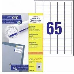 Avery Avery-Zweckform 3666-200 Labels 38 x 21.2 mm Paper White 1 pc(s) Permanent All-purpose labels 220 Sheet A4