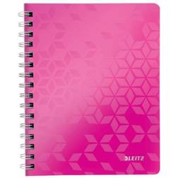 Leitz 4639 WOW Cuaderno Espiral A5 Rayado 80gr 80 Hojas Rosa Metalizado (2 Agujeros)