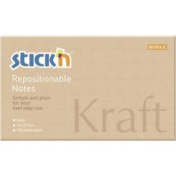 BNT Stick'N selvklæbende genbrug notes 127x76mm brun