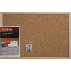 Bi-Office Cork Notice Board 585x385mm Pine, Pine