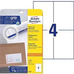 Avery Zweckform Universal Etiketter Hvid A6 (105 x 148 mm) 40 etiketter (10 ark x 4) (6124)