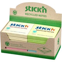 Dahle Stick'N notes genbrugsblokke 76x76mm, 4 ass farver