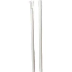 Diverse Sugerør med spade/ske Papir 125 stk Ø8x210 mm, Hvid
